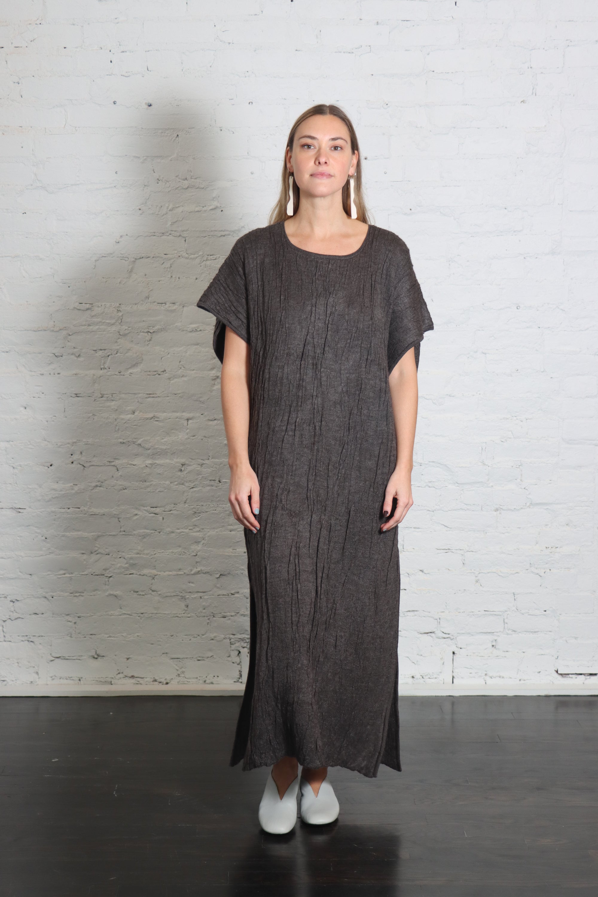 Gauze Caftan in Blackened by Lauren Manoogian-Dresses-Lauren Manoogian-Idlewild