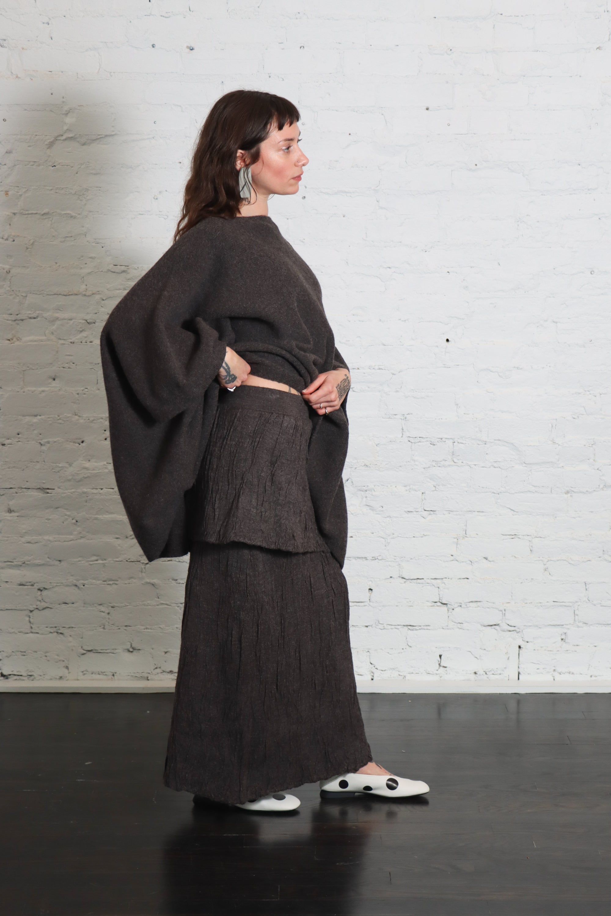 Gauze Layer Skirt in Blackened by Lauren Manoogian-Lauren Manoogian-Idlewild-Cincinnati