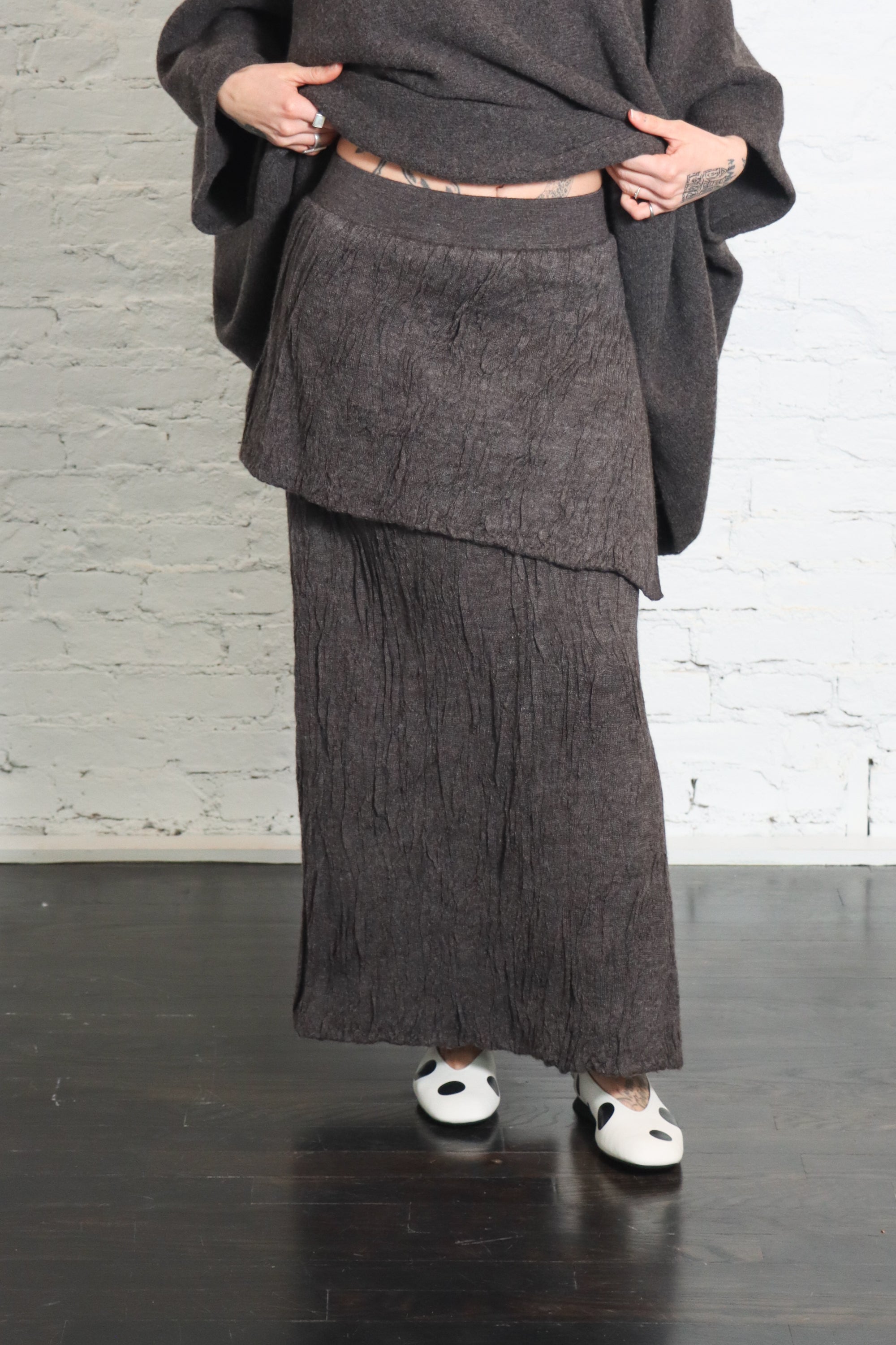 Gauze Layer Skirt in Blackened by Lauren Manoogian-Lauren Manoogian-Idlewild-Cincinnati