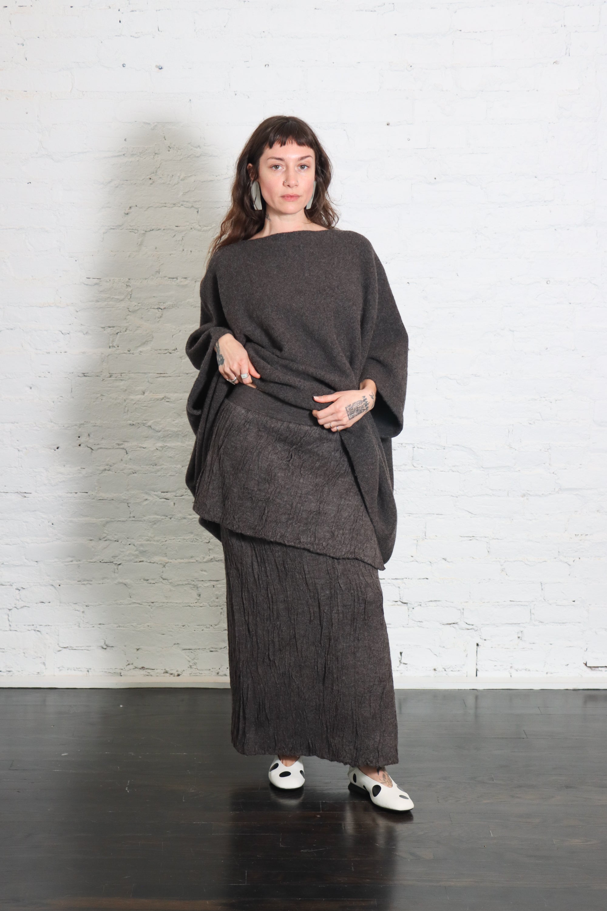 Gauze Layer Skirt in Blackened by Lauren Manoogian-Lauren Manoogian-Idlewild-Cincinnati