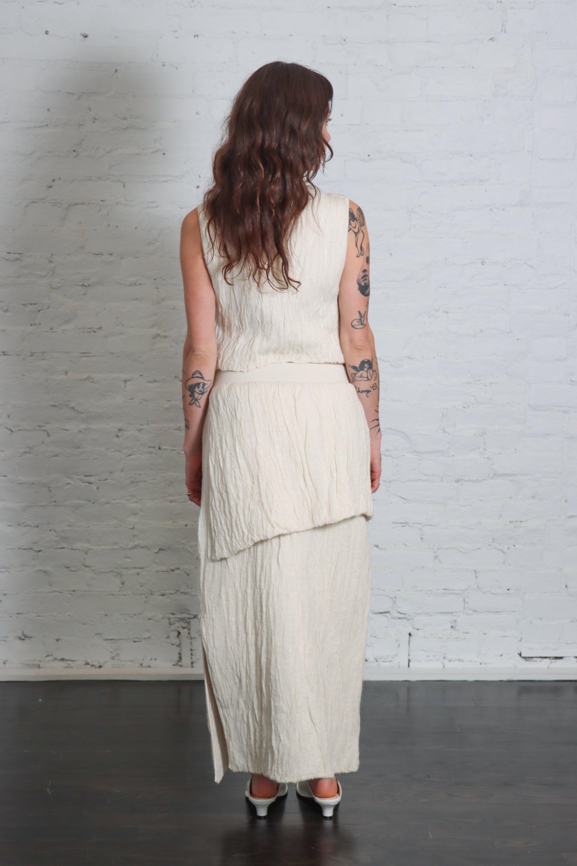 Gauze Apron Shell in Raw White by Lauren Manoogian-Lauren Manoogian-Idlewild-Cincinnati