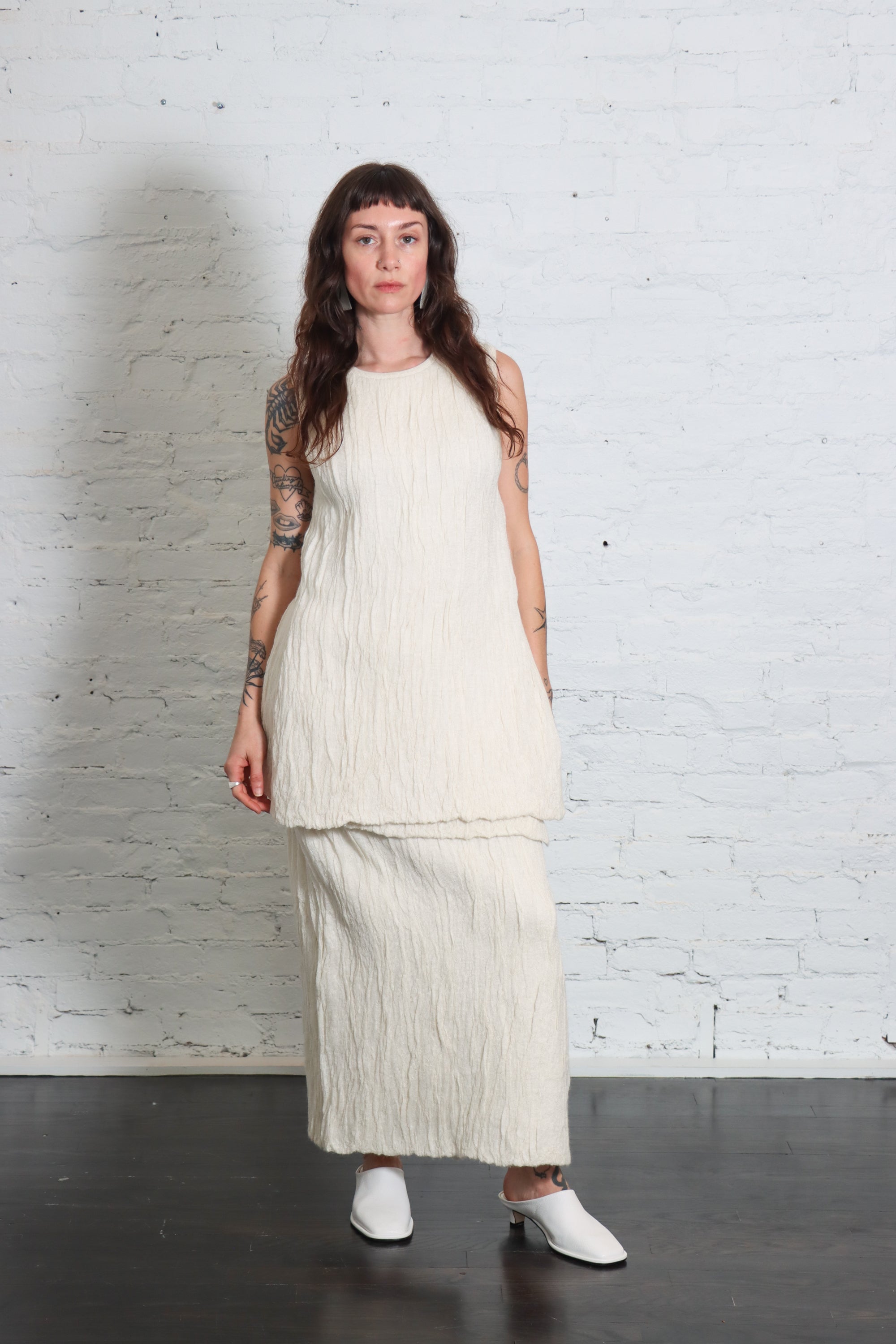 Gauze Layer Skirt in Raw White by Lauren Manoogian-Lauren Manoogian-Idlewild-Cincinnati