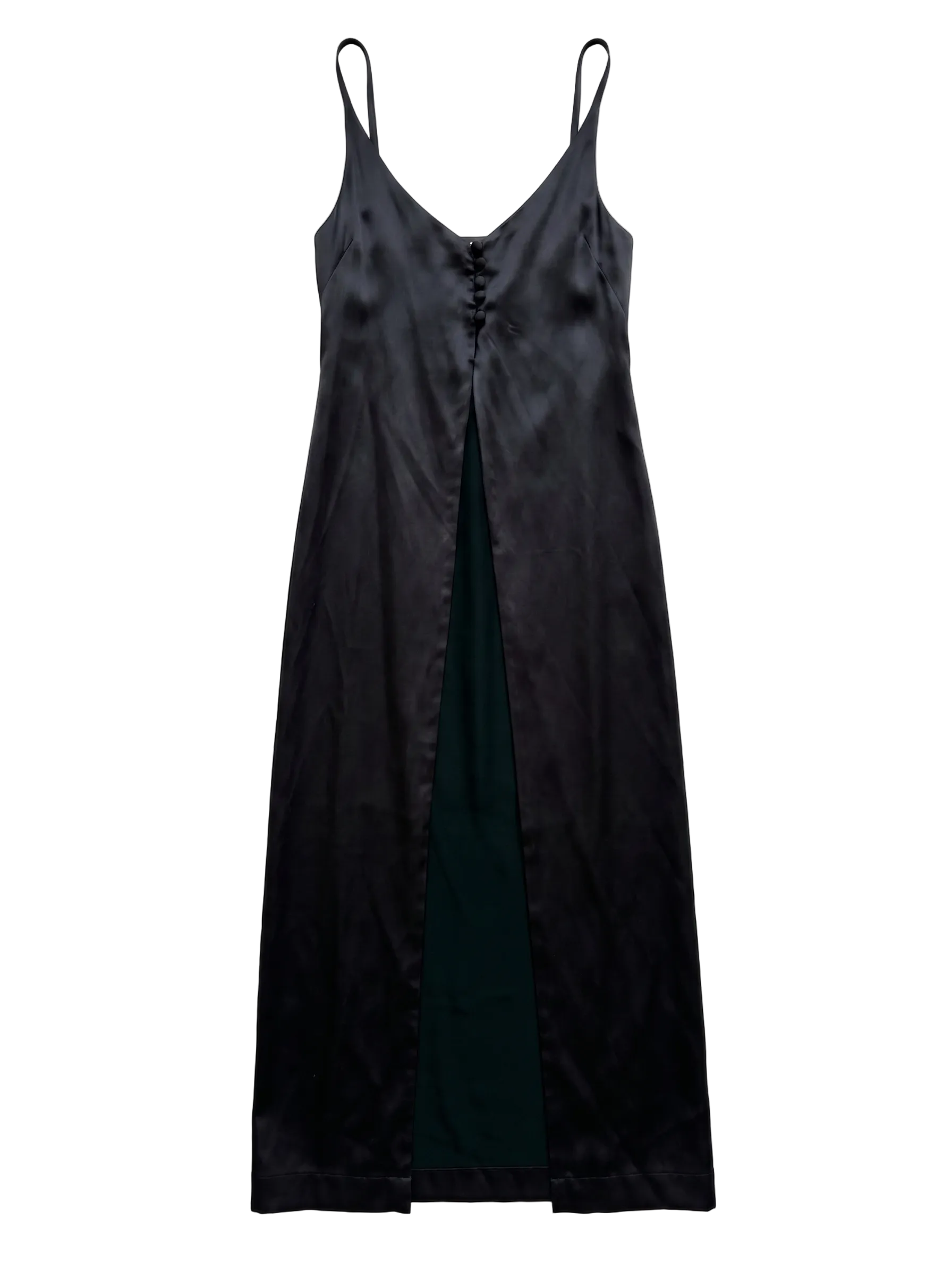 Silk Long Camisole in Black by Calle Evans