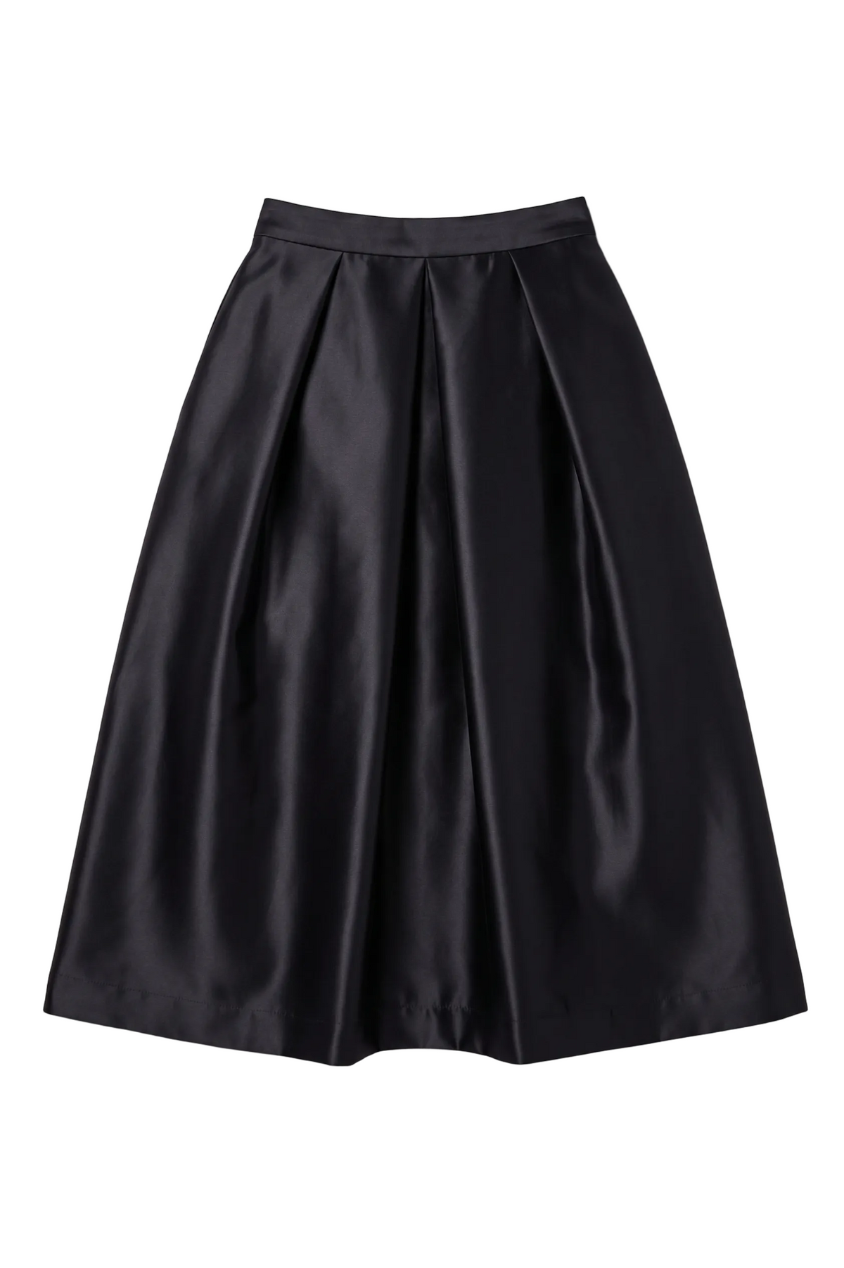 Silk Full Skirt in Black by Calle Evans - Idlewild