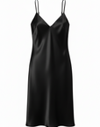 Silk Slip Dress in Black by Calle Evans - Idlewild