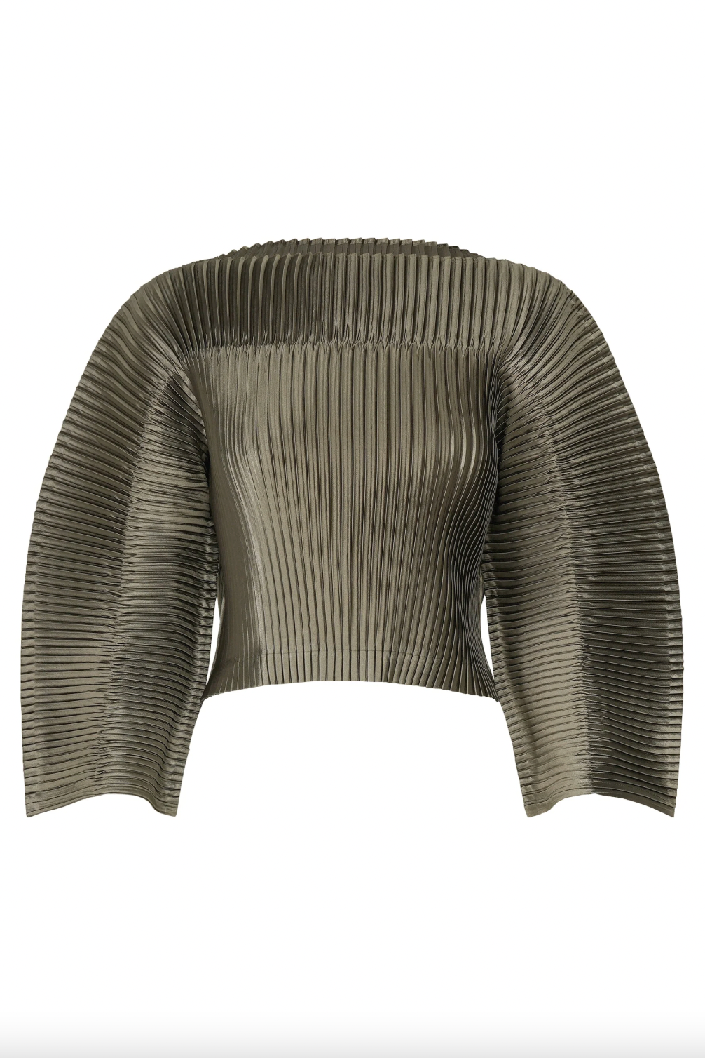 Glossed Panels Pleats Shirt in Gray by Issey Miyake-Issey Miyake-Idlewild-Cincinnati