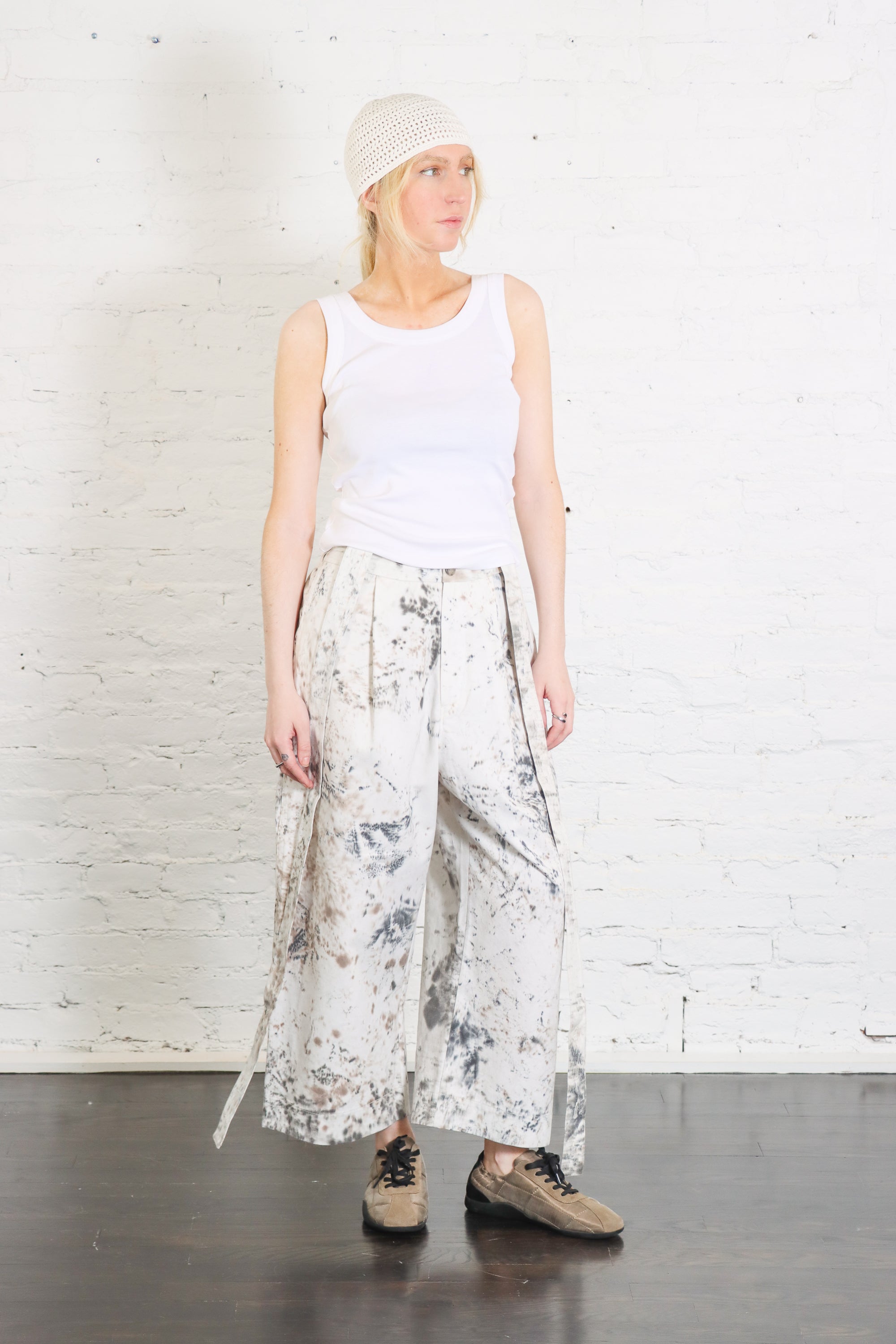 Handpaint Jumper Pants in White by Lauren Manoogian-Lauren Manoogian-Idlewild-Cincinnati