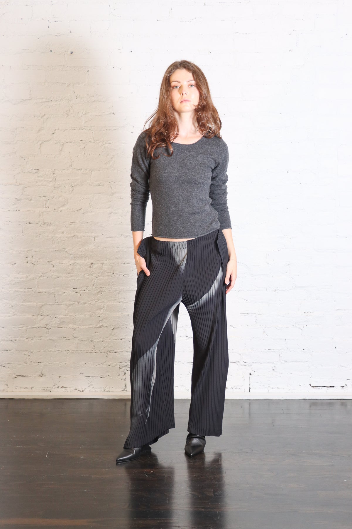 Hands of Lover Pleats Pants in Black-Hued by Issey Miyake-Issey Miyake-Idlewild-Cincinnati
