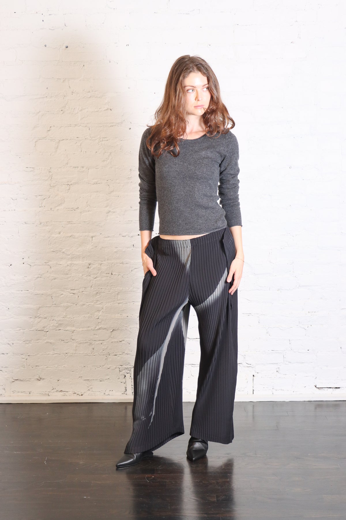 Hands of Lover Pleats Pants in Black-Hued by Issey Miyake-Issey Miyake-Idlewild-Cincinnati
