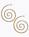 Hayley Spiral Earrings in Gold by Eyland-Jewelry-Eyland-Idlewild