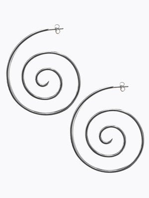 Hayley Spiral Earrings in Silver by Eyland-Jewelry-Eyland-Idlewild