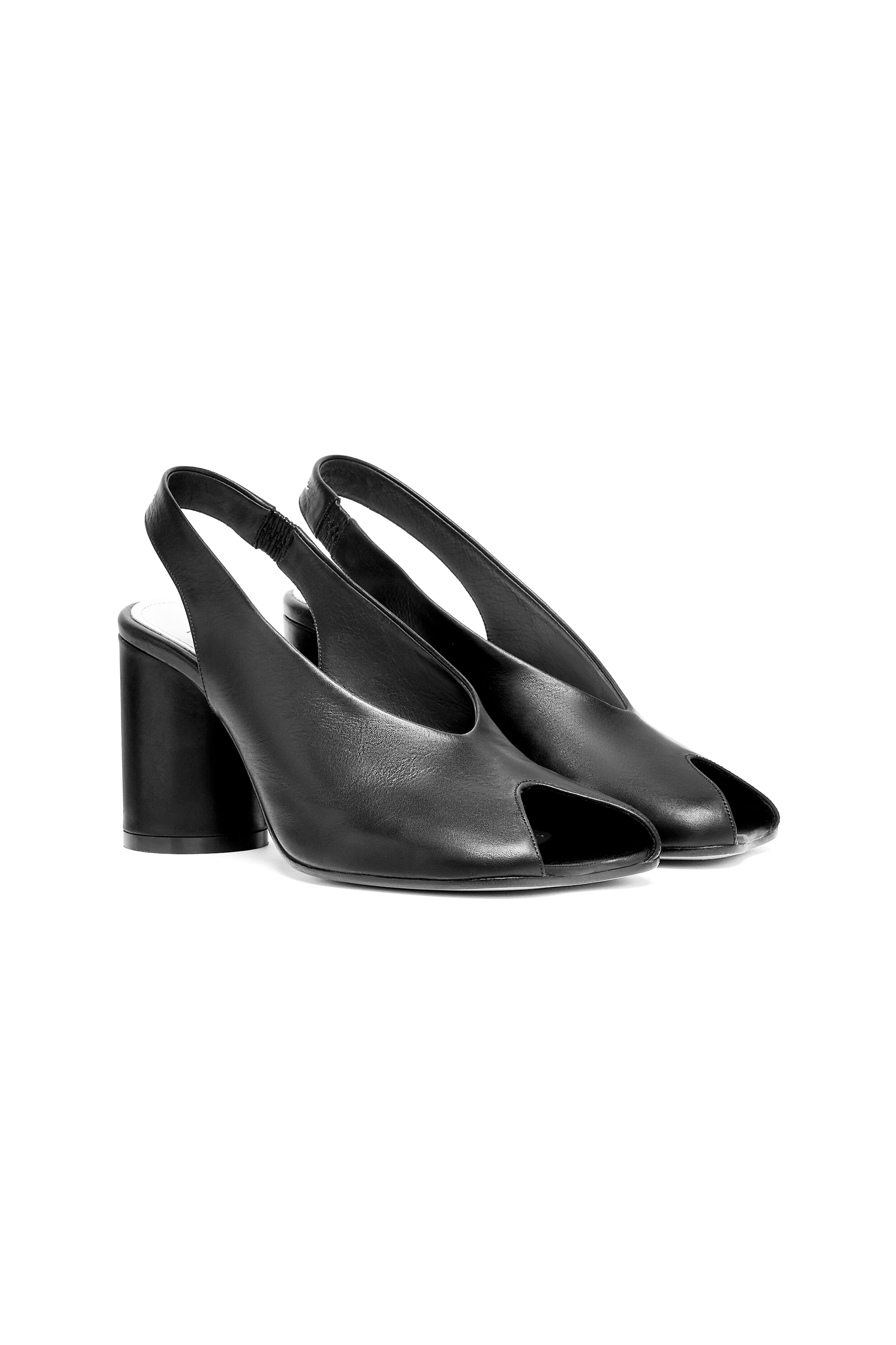 Heeled Sandal in Black by MM6 Maison Margiela-Shoes-MM6-Idlewild