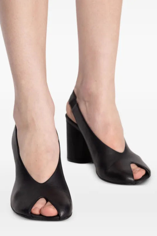 Heeled Sandal in Black by MM6 Maison Margiela-MM6-Idlewild