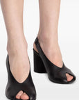 Heeled Sandal in Black by MM6 Maison Margiela-MM6-Idlewild