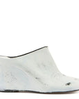 Heeled Slipper Wedge in White by MM6 Maison Margiela-MM6-Idlewild