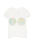 Hemispheres Map Printed Tee in White by A.W.A.K.E. Mode-A.W.A.K.E. Mode-Idlewild-Cincinnati