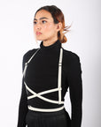 Hiastee MNML Harness in White by Aumorfia-Idlewild