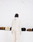 High Neck Flare Sweater in Natural by Serien°umerica-Serien°umerica-Idlewild