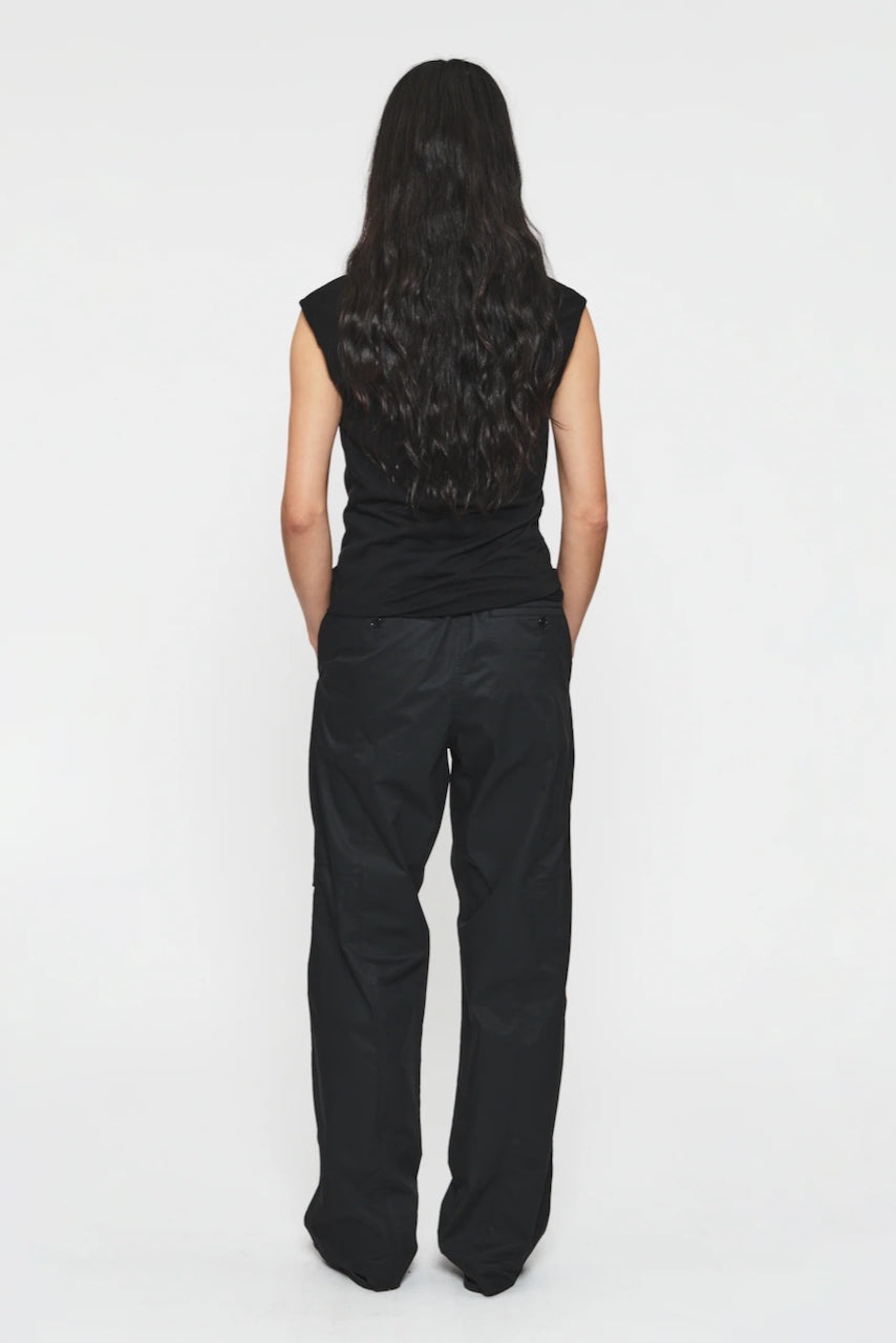 High V Neck in Black by 6397-Tops-6397-Idlewild