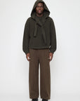 Hooded Scarf in Olive Brown by 7115 by Szeki-7115 by Szeki-Idlewild-Cincinnati