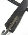 Multi-Hole Hook Belt in Black/Silver by Johnny Farah