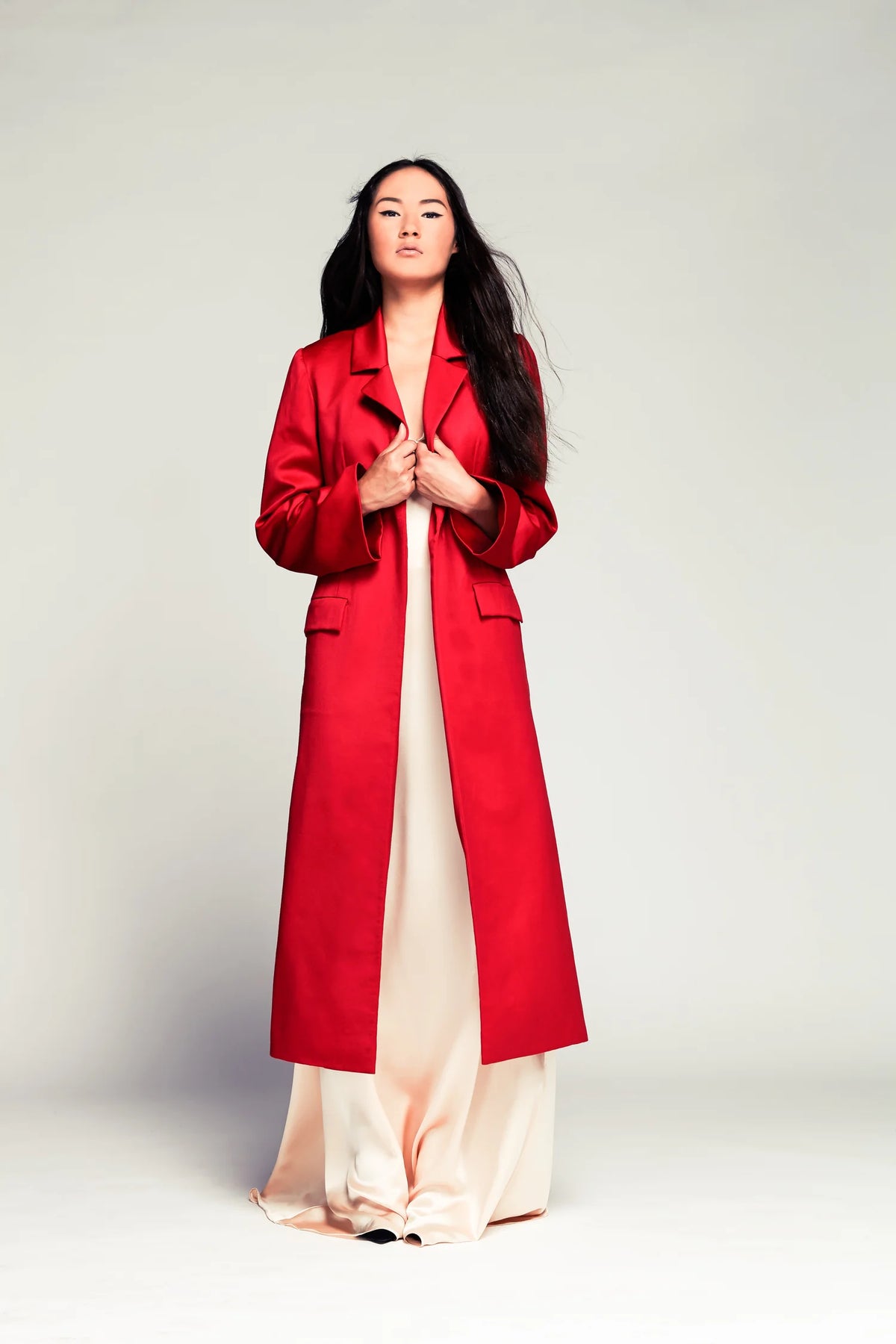 Coat Sample in Red by Calle Evans - Idlewild
