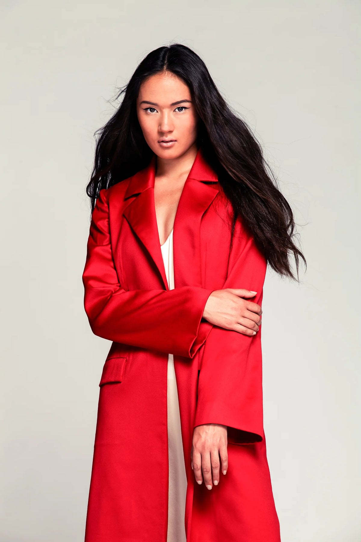 Coat Sample in Red by Calle Evans - Idlewild