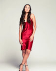 Silk Slip Dress in Red by Calle Evans Trunkshow - Idlewild