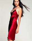 Silk Slip Dress in Red by Calle Evans Trunkshow - Idlewild