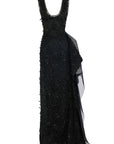 Tank Top Maxi Dress with Side Panel Detail in Black by A.W.A.K.E. Mode