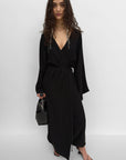 Icaria Wrap Dress in Black by Rodebjer-Dresses-Rodebjer-Idlewild