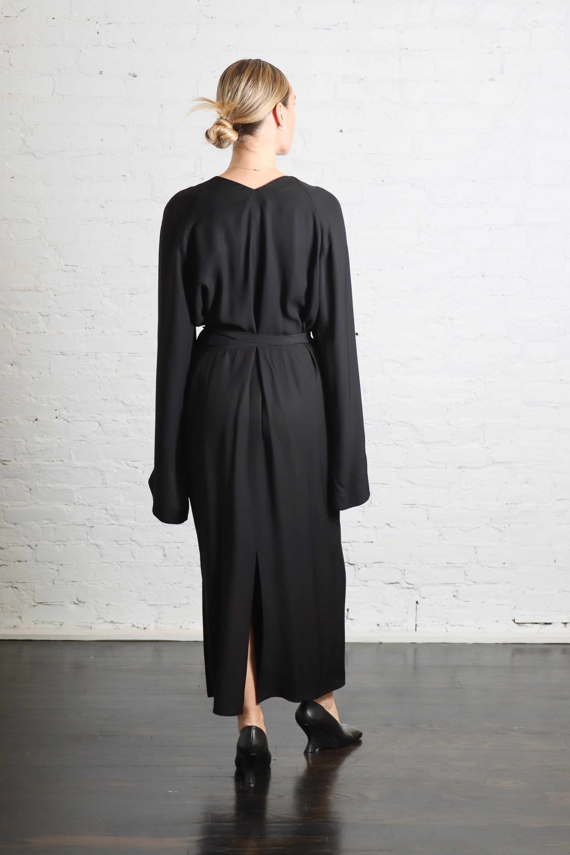 Icaria Wrap Dress in Black by Rodebjer-Rodebjer-Idlewild