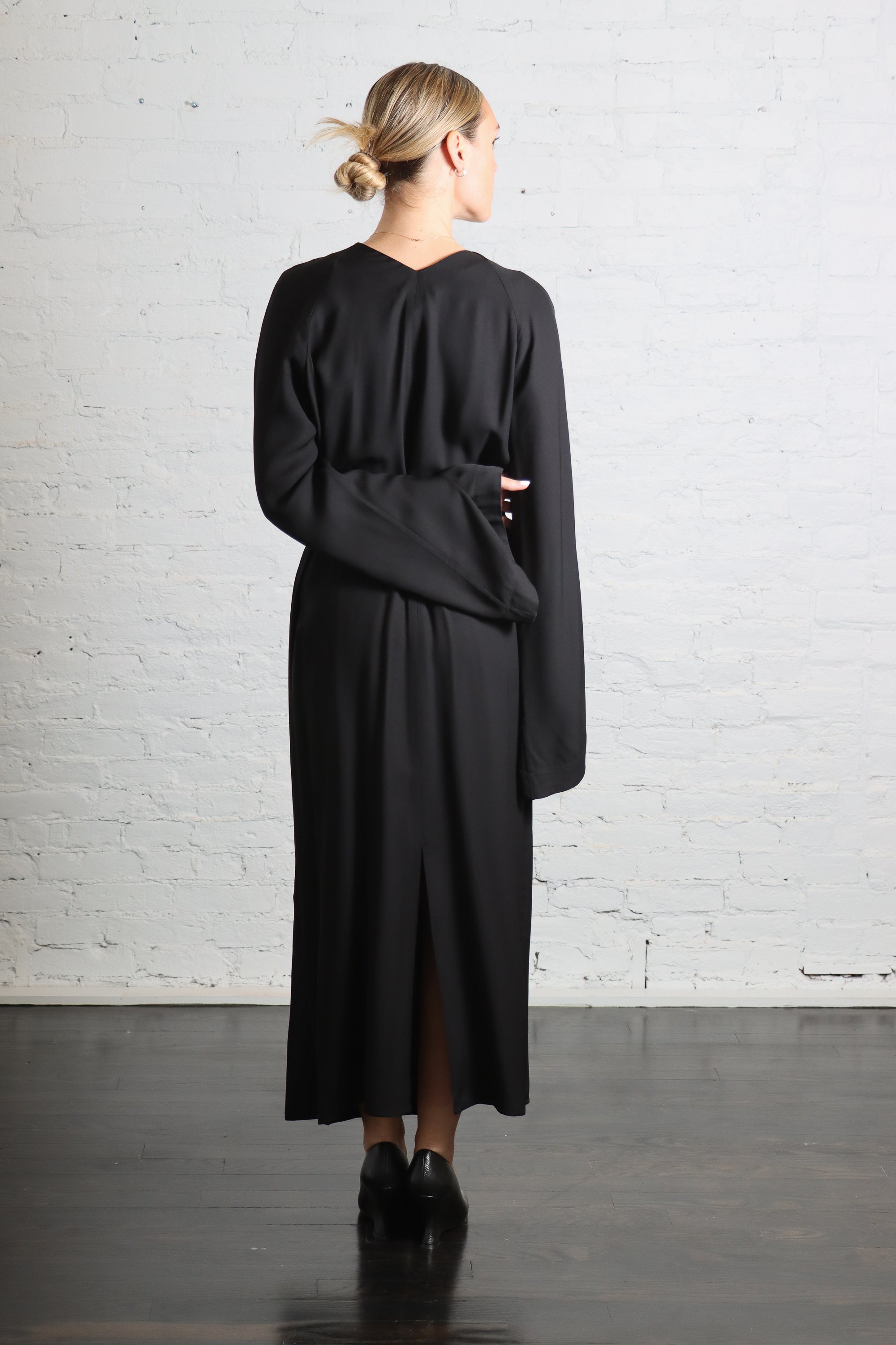 Icaria Wrap Dress in Black by Rodebjer-Rodebjer-Idlewild