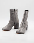 Satin Anatomic Ankle Boot in Grey by MM6 Maison Margiela