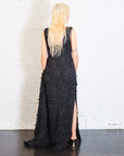 Tank Top Maxi Dress with Side Panel Detail in Black by A.W.A.K.E. Mode