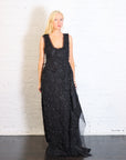 Tank Top Maxi Dress with Side Panel Detail in Black by A.W.A.K.E. Mode