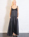Sateen Slip Dress in Black by Planet