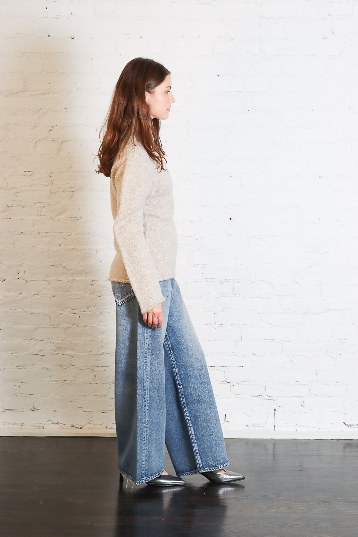 Bottle Turtleneck in Pebble by Lauren Manoogian