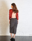 Suede Skirt in Slate by Lauren Manoogian