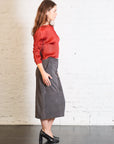 Suede Skirt in Slate by Lauren Manoogian