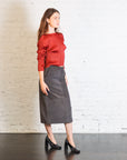 Suede Skirt in Slate by Lauren Manoogian