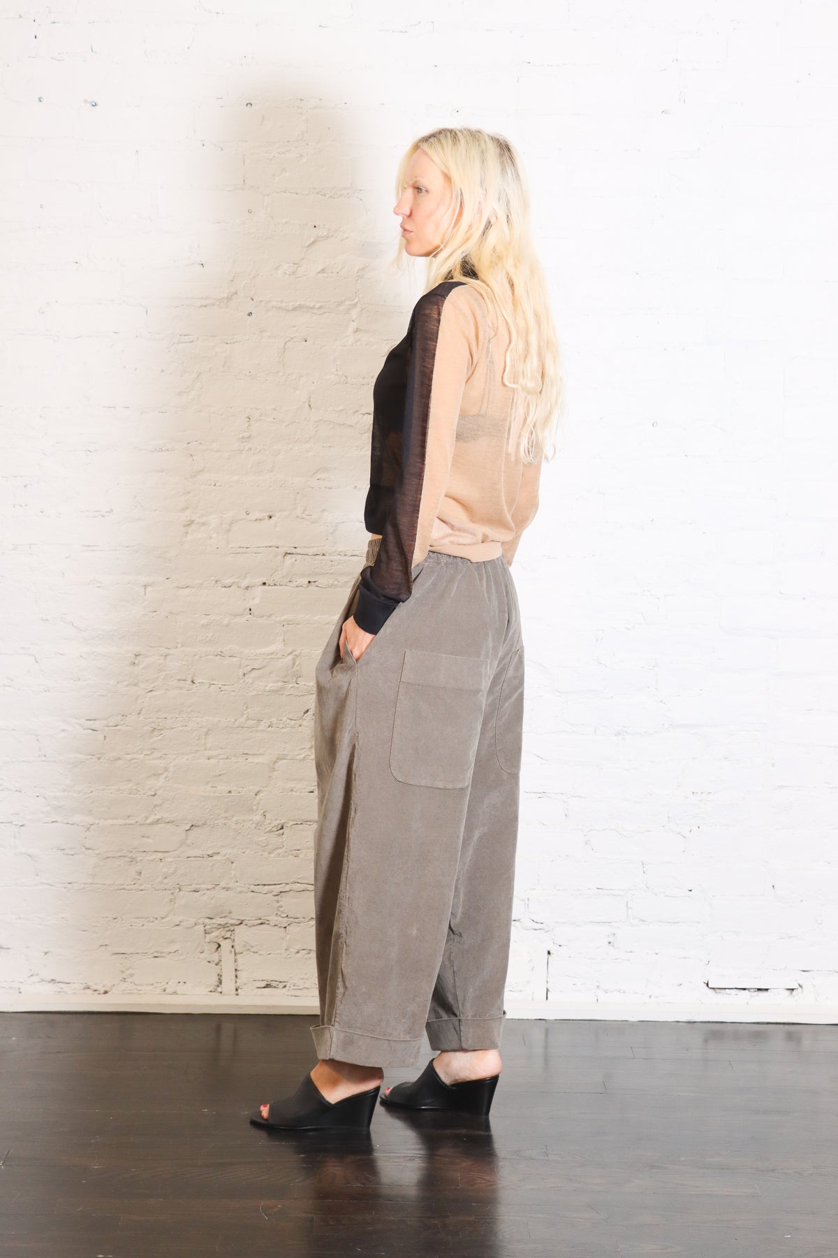 Front Back Pullover Turtleneck in Black &amp; Camel by MM6 Maison Margiela - Idlewild