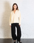 Double Knit Taper Pants in Black by Lauren Manoogian