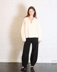 Double Knit Taper Pants in Black by Lauren Manoogian