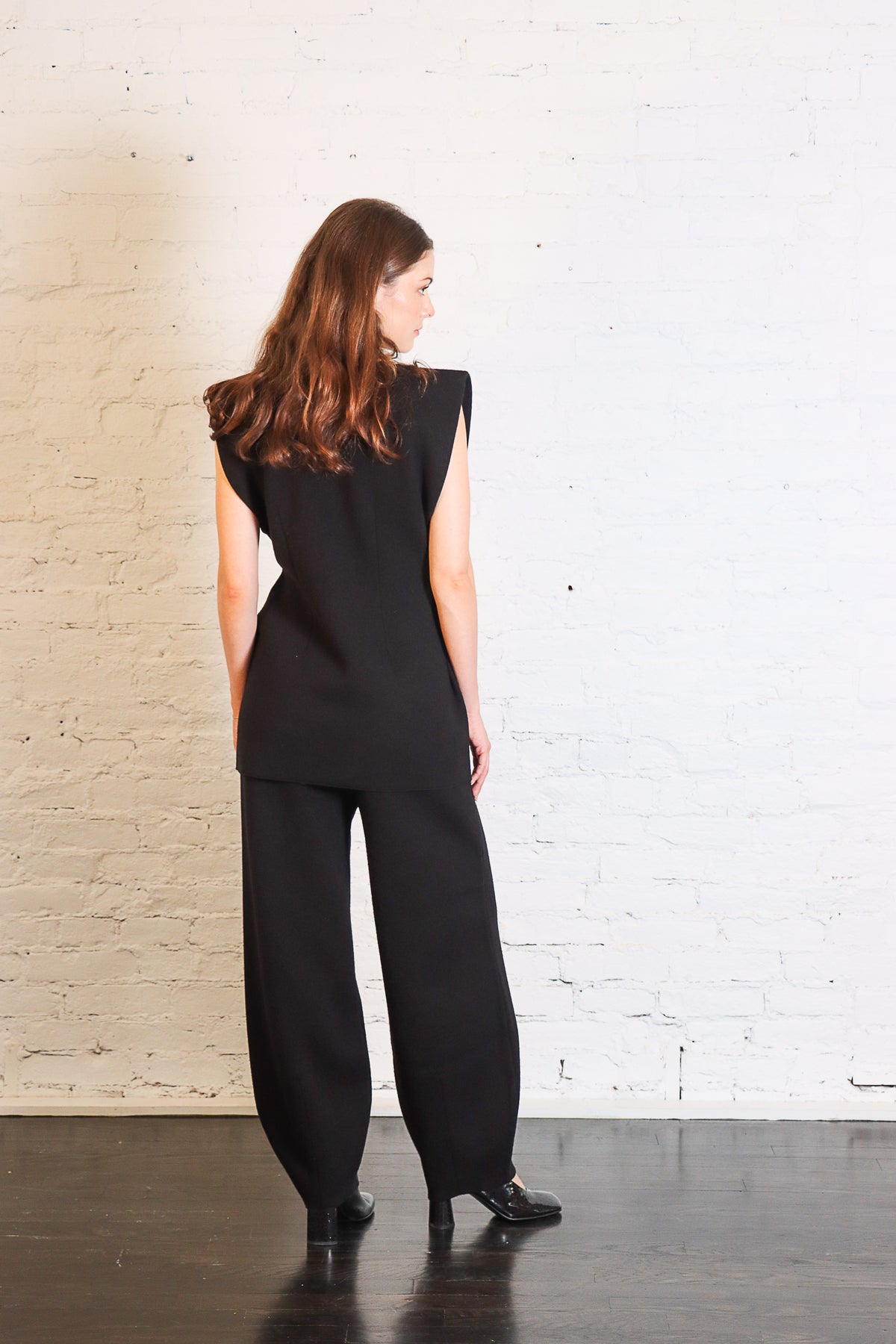 Double Knit Shoulder Bodice in Black by Lauren Manoogian