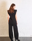 Double Knit Shoulder Bodice in Black by Lauren Manoogian