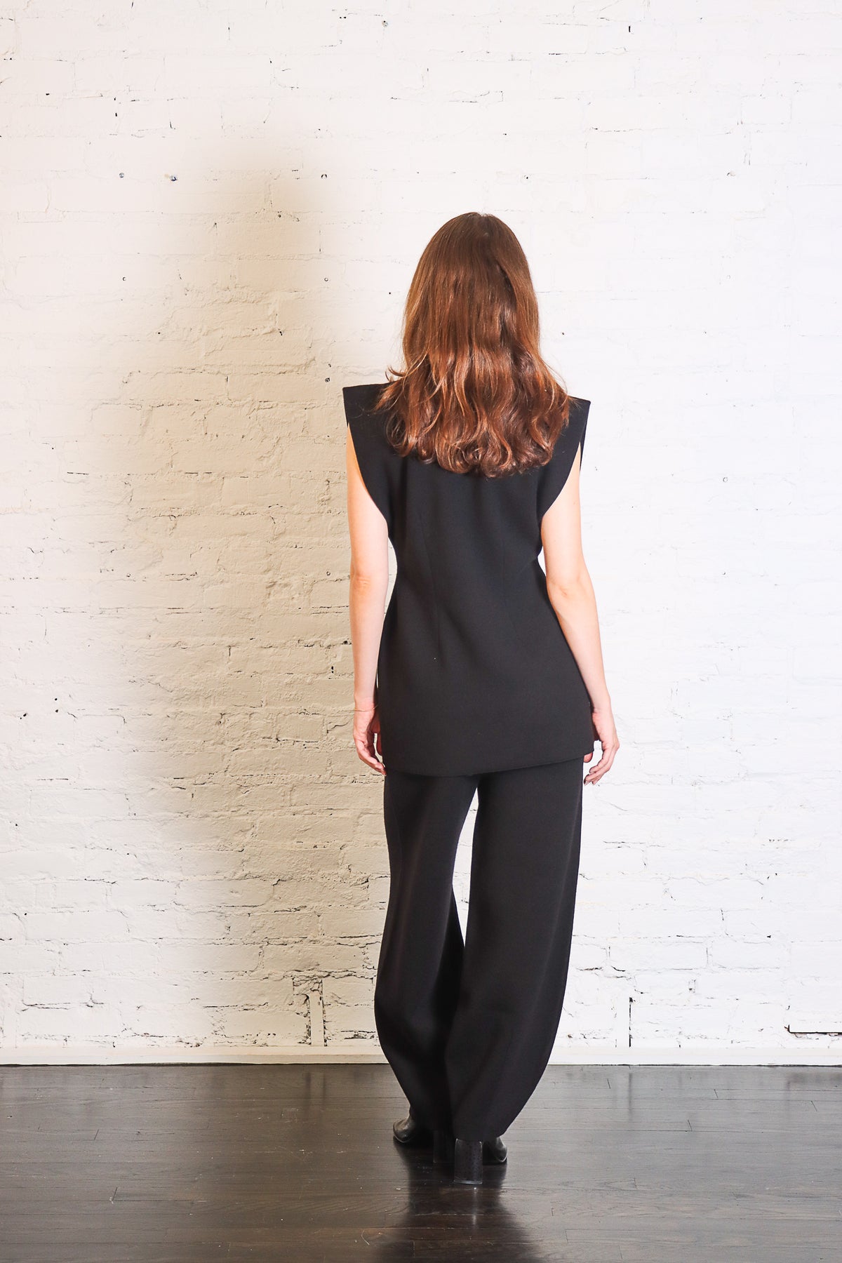 Double Knit Shoulder Bodice in Black by Lauren Manoogian