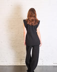 Double Knit Shoulder Bodice in Black by Lauren Manoogian