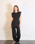 Double Knit Shoulder Bodice in Black by Lauren Manoogian