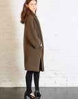 Capote Coat in Olive by Lauren Manoogian